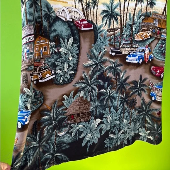 Vintage yellow and Green Puff Sleeve Sheath Midi Dress - Picture 4 of 9